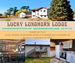 Lucky Longhorn Lodge, Oacoma, South Dakota, rental options for many group needs